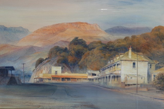 Appraisal: Kenneth Jack - Queenstown Tasmania watercolour signed and dated 'Kenneth