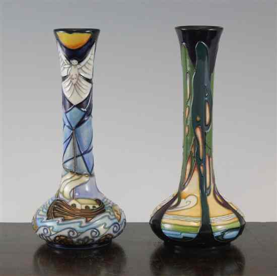 Appraisal: Two Moorcroft bottle vases the first in 'Winds of Change'