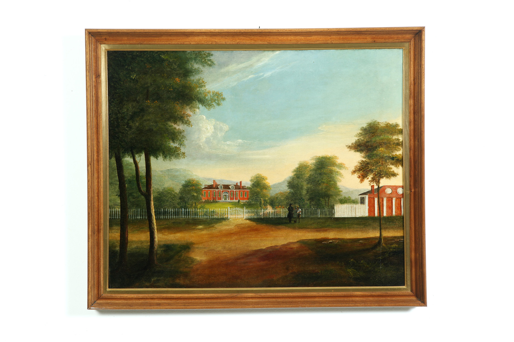 Appraisal: LANDSCAPE WITH HOUSE AMERICAN SCHOOL ST HALF- TH CENTURY Oil