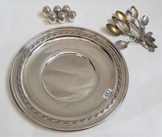 Appraisal: SIXTEEN STERLING SILVER PIECES Includes the round Randahl Sterling serving