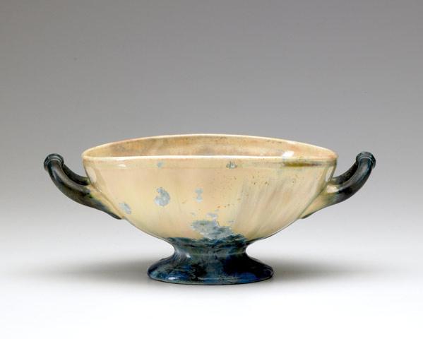 Appraisal: ADELAIDE ROBINEAU Fine porcelain kylyx bowl-form with a cafe-au-lait exterior