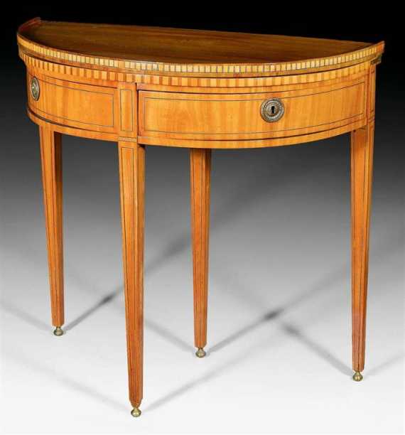 Appraisal: DEMI-LUNE GAMES TABLE Louis XVI probably The Netherlands th century