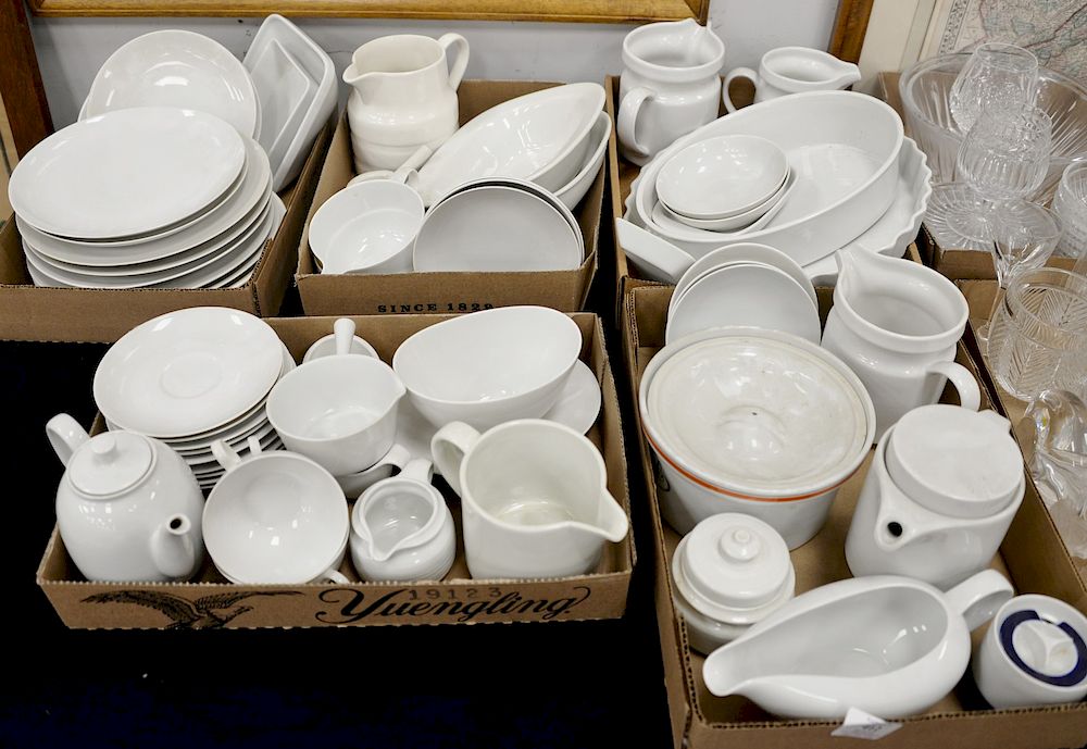 Appraisal: Five tray lots to include mixed white china dinner set