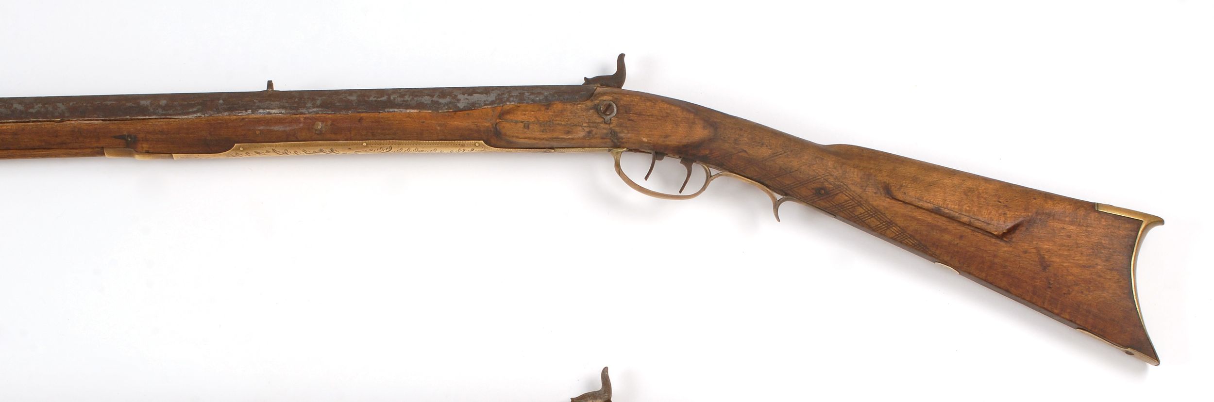 Appraisal: LEMAN FULL STOCK KENTUCKY RIFLE Early th Century cal Converted