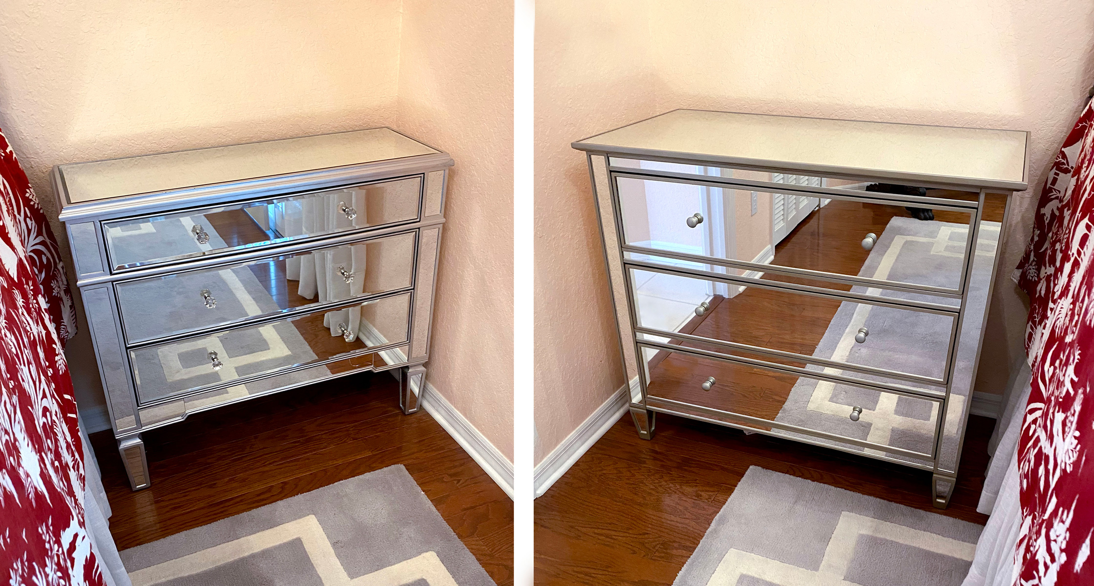 Appraisal: HOLLYWOOD REGENCY STYLE MIRRORED DRESSERS - Mirrored Hollywood Regency style