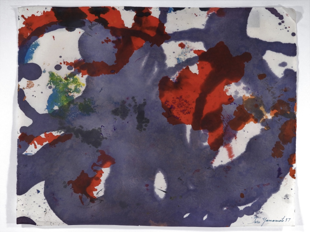 Appraisal: TARO YAMAMOTO ABSTRACT EXPRESSIONIST WC PAINTING Massachusetts New York -