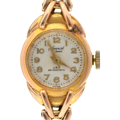 Appraisal: An Accurist ct gold lady's wristwatch mm on gold bracelet