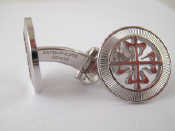 Appraisal: A pair of Swiss hallmarked carat white gold cuff links