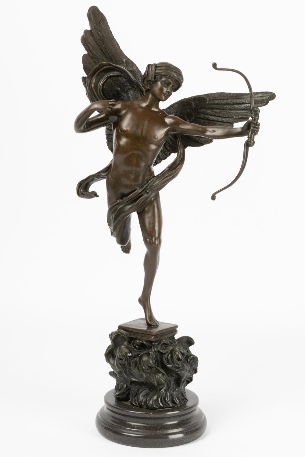 Appraisal: AFTER ANTONIO CANOVA - WINGED FIGUREbronze signed Provenance The Estate