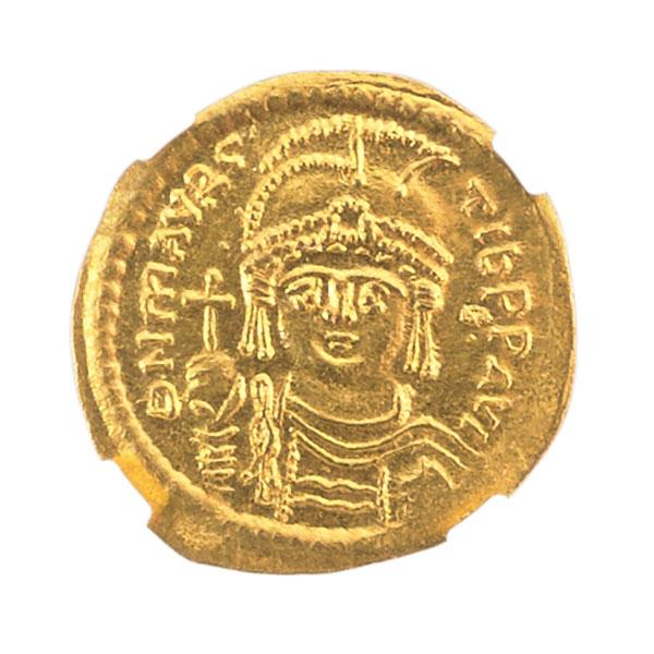 Appraisal: ANCIENT BYZANTINE GOLD AV SOLIDUS COIN Condition Report