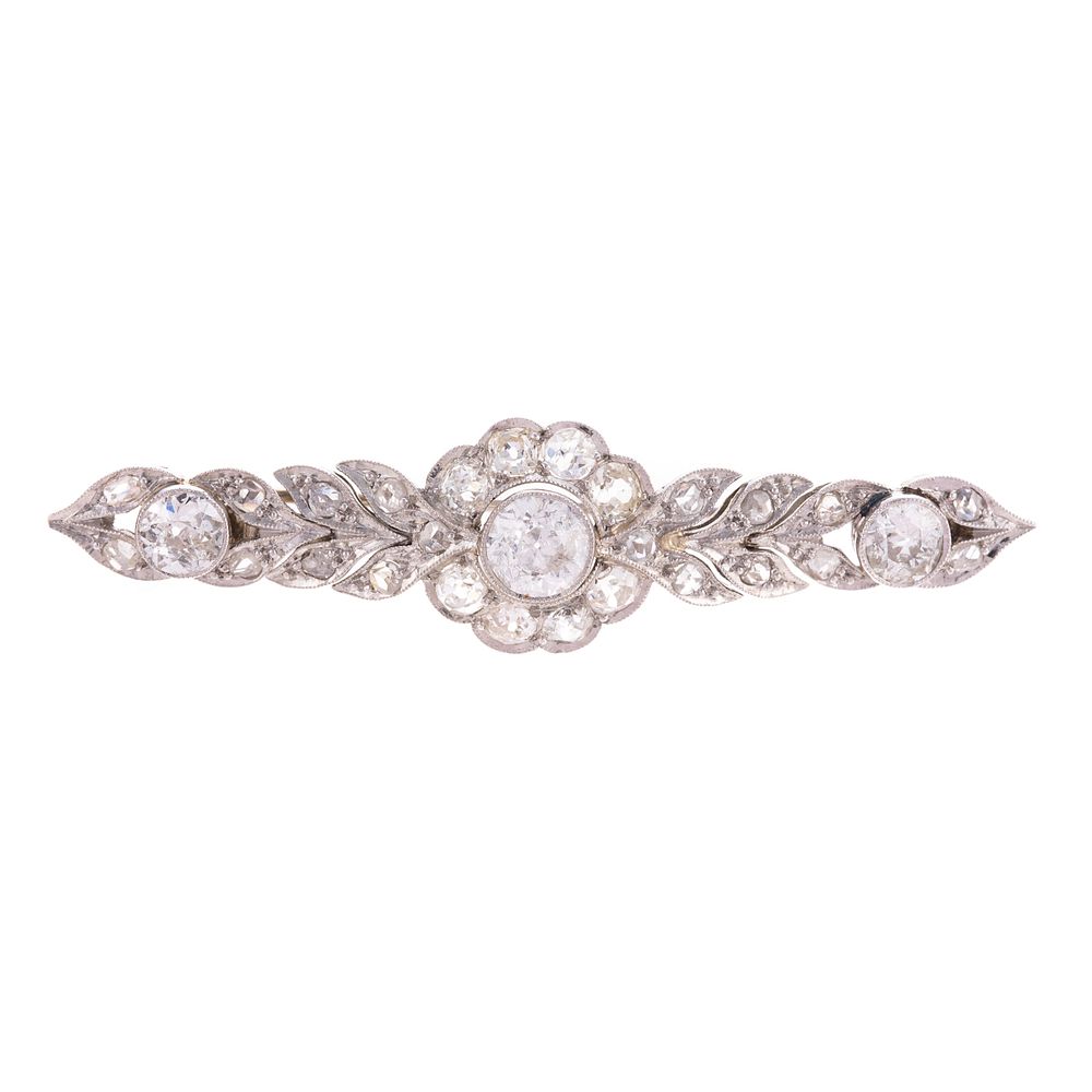 Appraisal: An Impressive Edwardian ct Diamond Pin in Plat c platinum