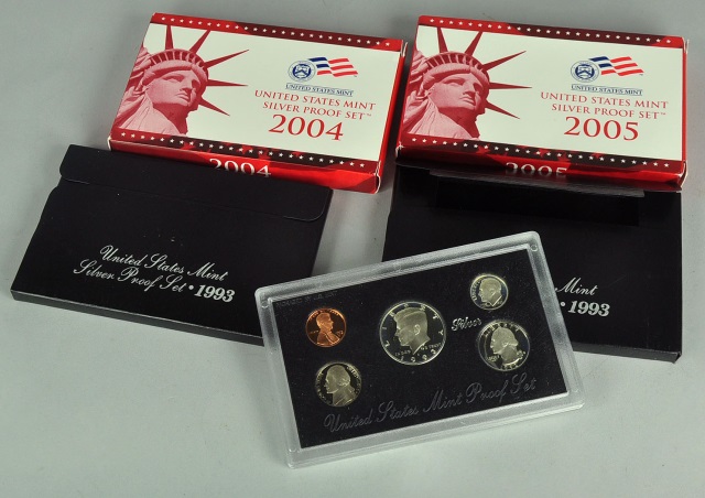 Appraisal: Four Silver Proof SetsIncludes two sets dated and one each