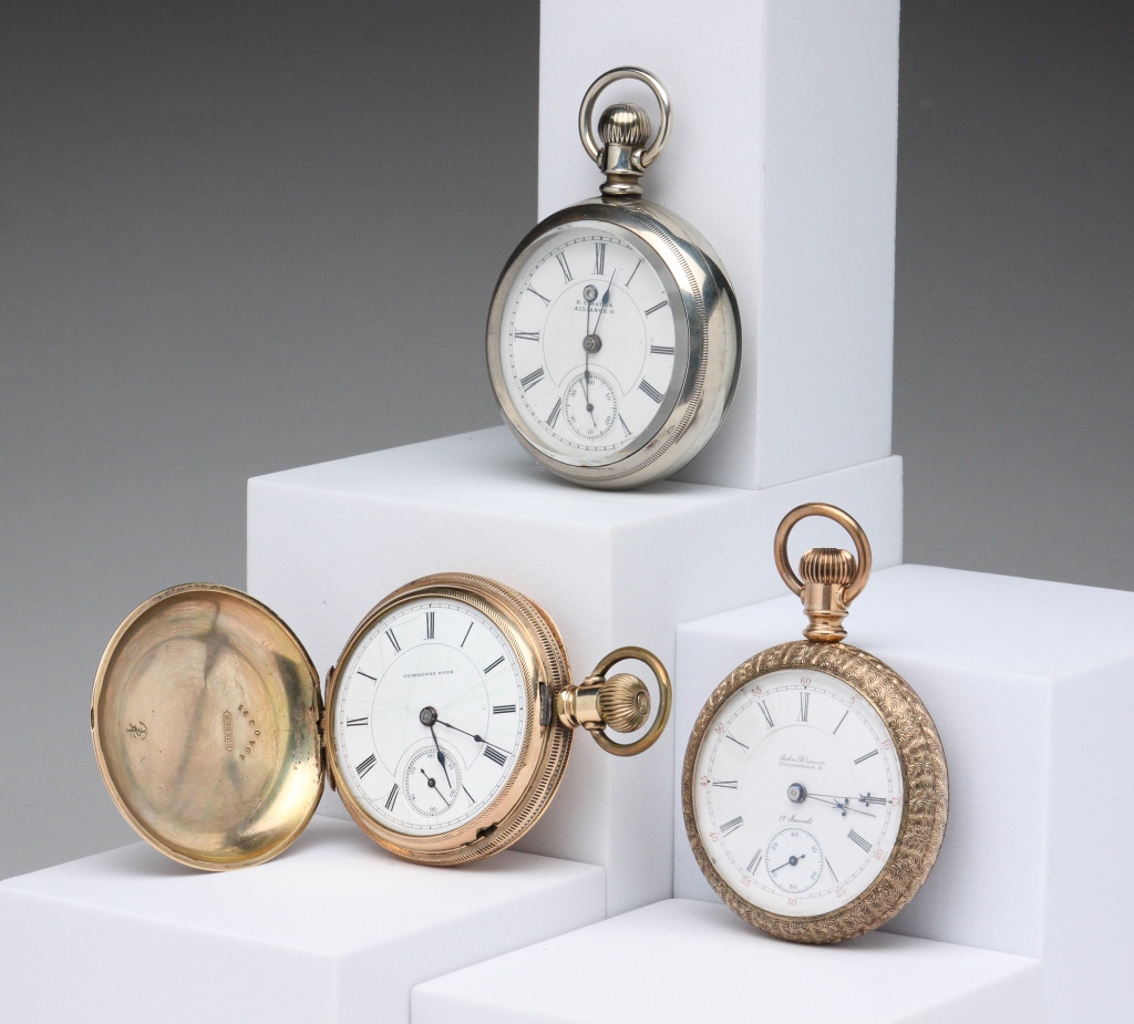 Appraisal: Late th century Three S pocket watches consisting of OF