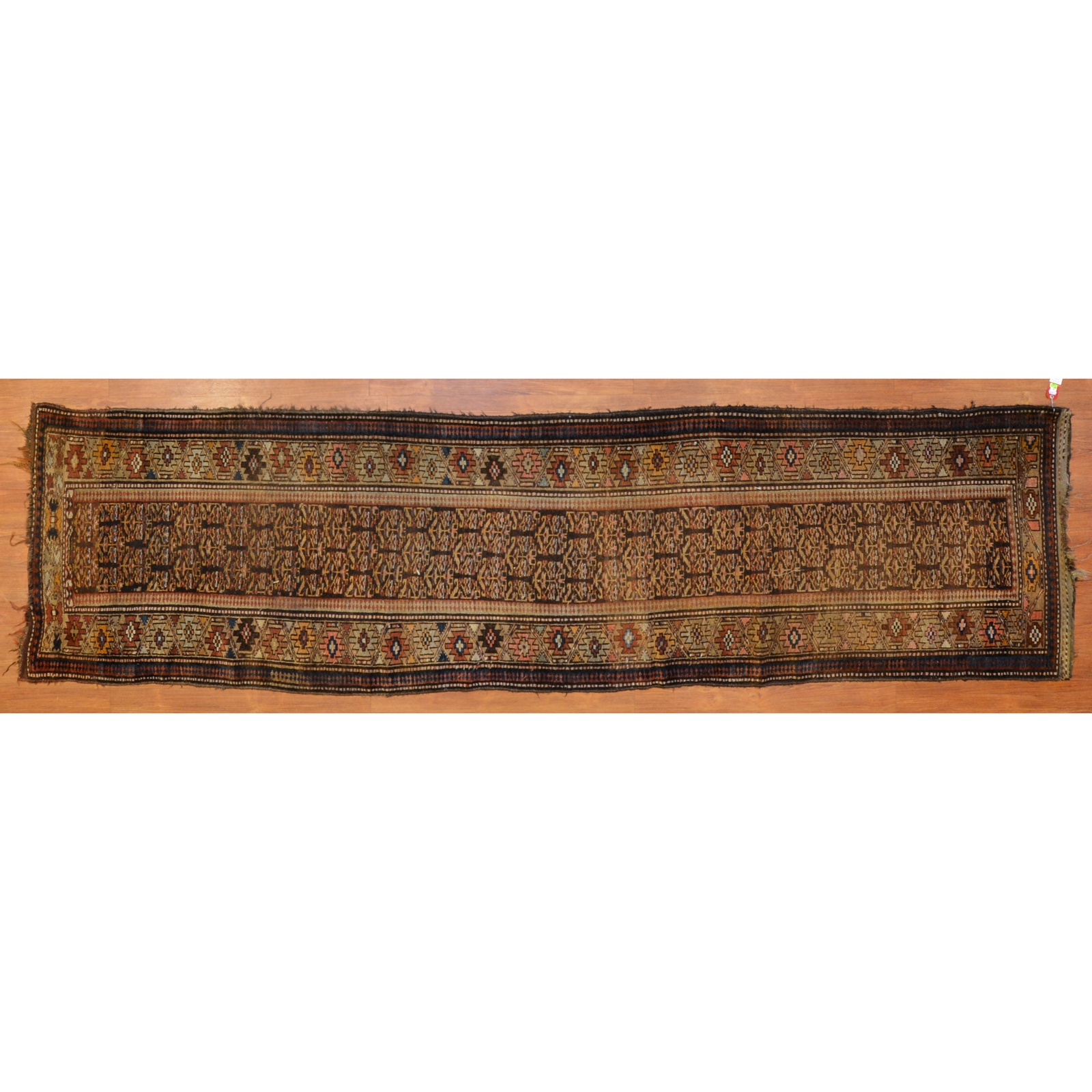 Appraisal: ANTIQUE SENNEH RUNNER PERSIA X Second quarter- th century hand-knotted