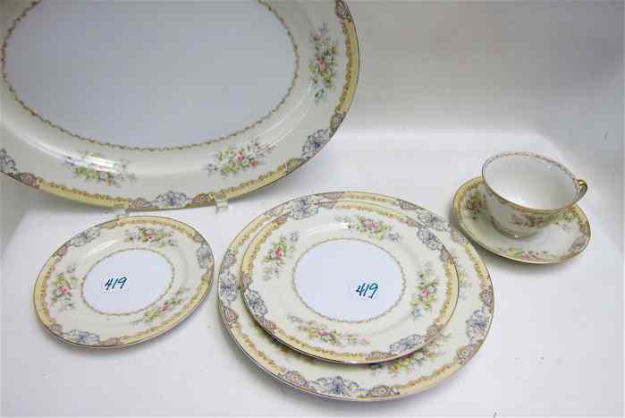 Appraisal: EIGHTY-ONE PIECE MEITO CHINA SET comprised of dinner plates salad