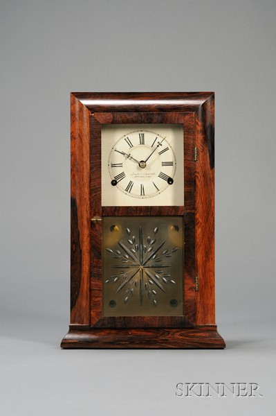 Appraisal: Rosewood Miniature Reverse Ogee Shelf Clock by Smith Goodrich Bristol