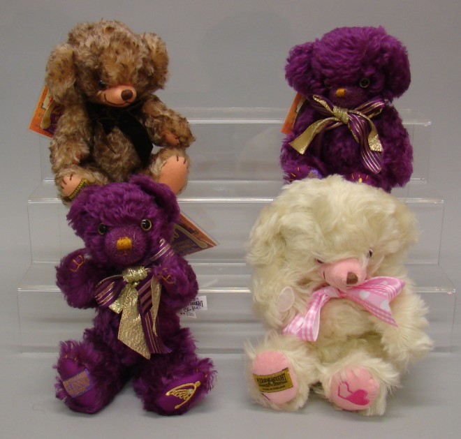 Appraisal: Lot of tagged English Merrythought mohair bears Purple Millennium -