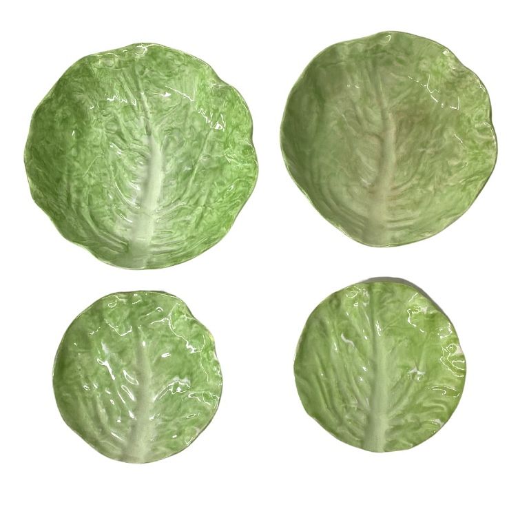 Appraisal: Four J G M Imports Inc Lettuce Bowls Plates Four