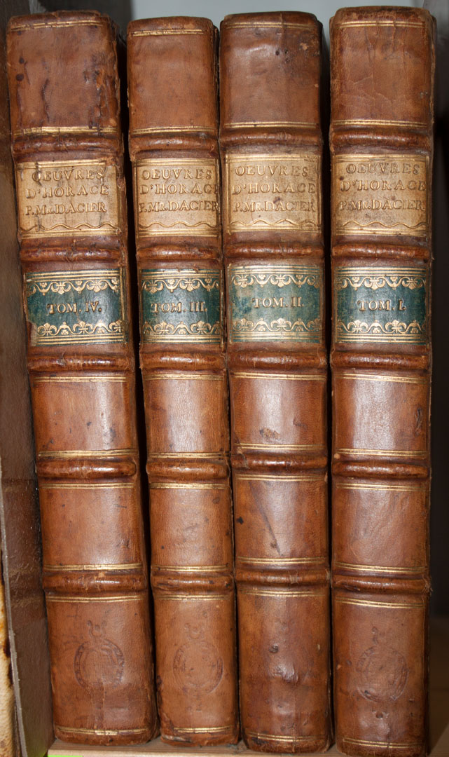 Appraisal: Classics Dacier Oeuvres d'Horace Paris van der Hoech vols to