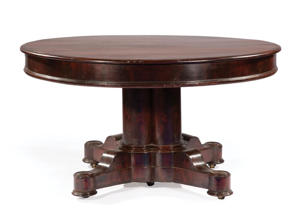 Appraisal: American Late Classical Mahogany Extension Dining Table c - molded