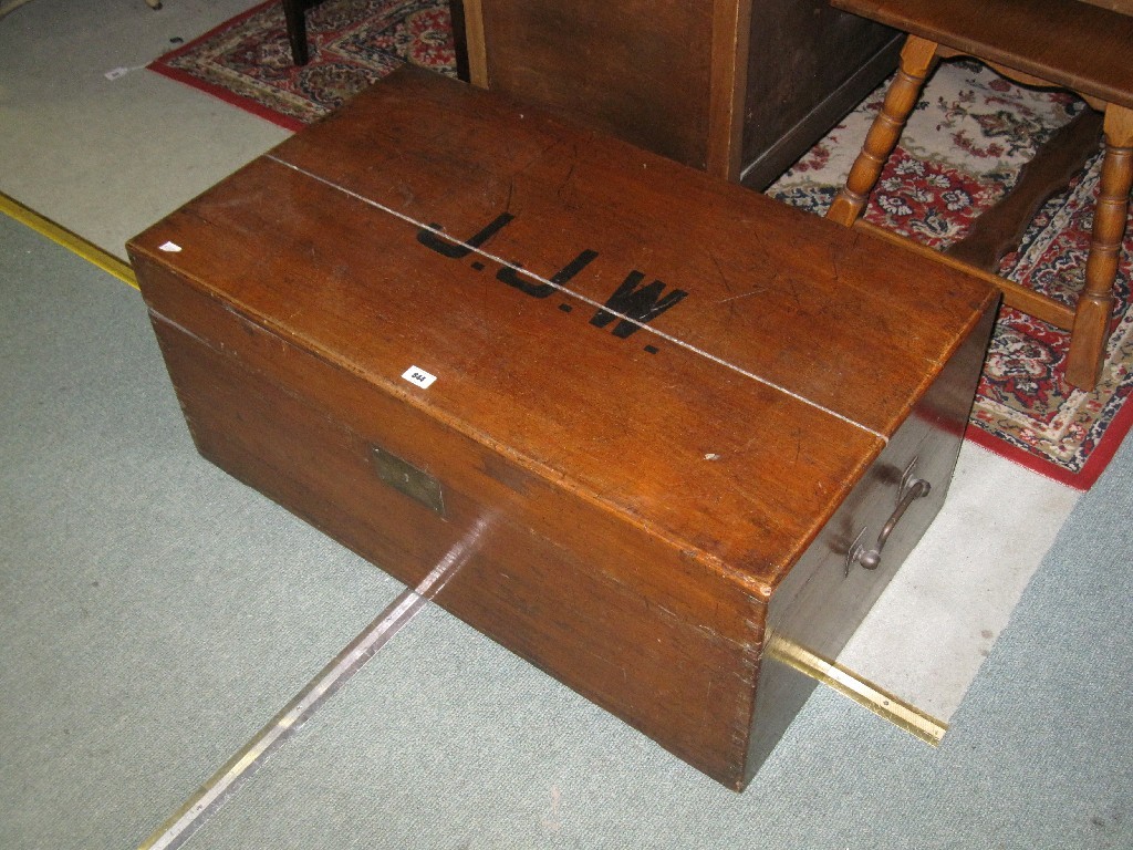 Appraisal: Teak travel chest