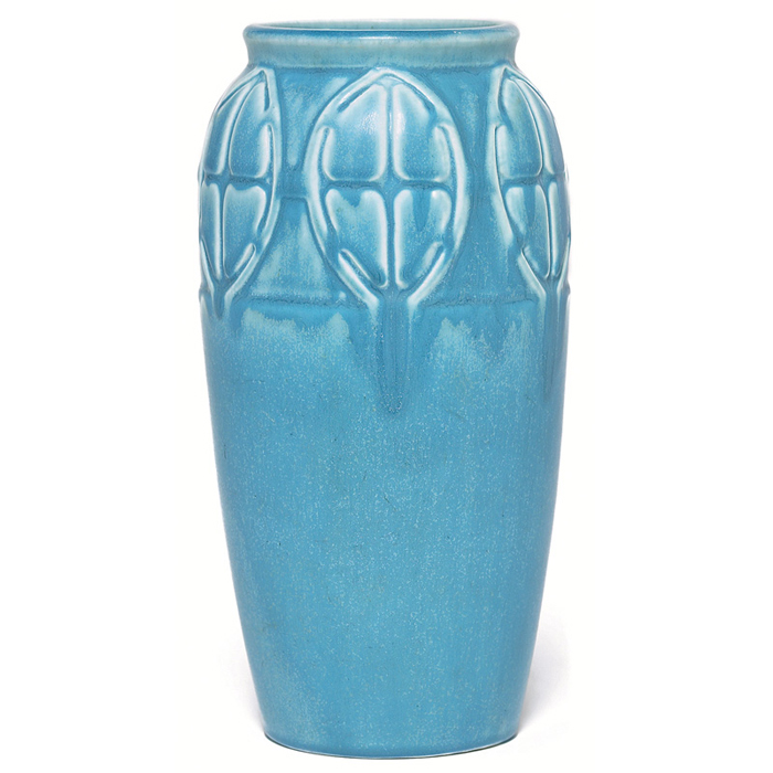 Appraisal: Rookwood vase large shape with stylized design under a blue