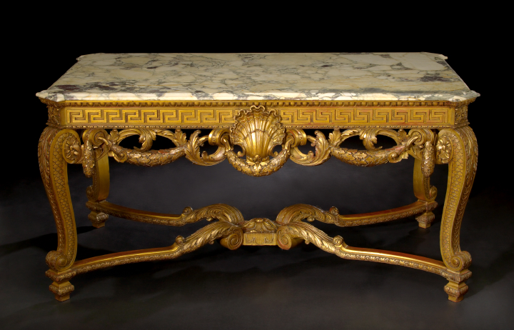 Appraisal: Fine and Rare American Giltwood Center Table fourth quarter th