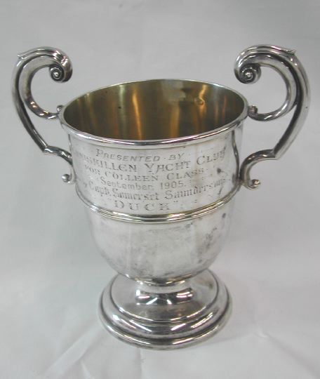 Appraisal: Attractive Edwardian Sterling Silver Yachting Trophy in the form of