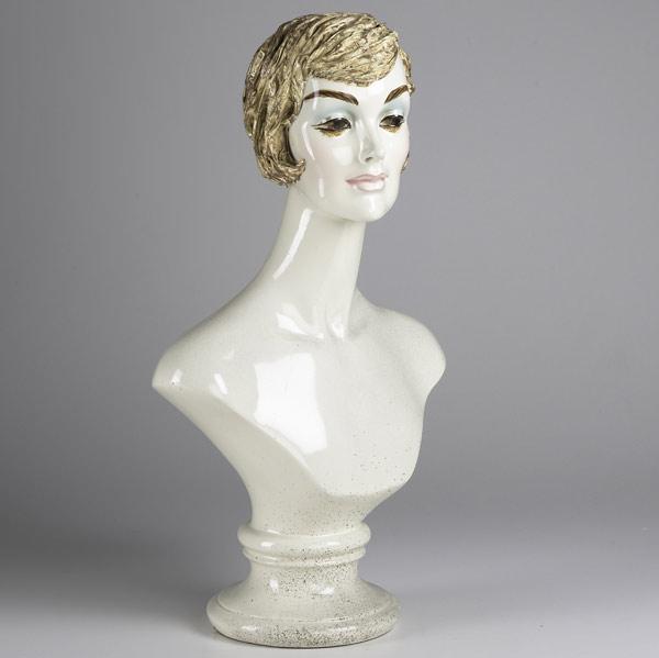 Appraisal: SILVESTRI STUDIOS Composition bust of a woman with bobbed hair