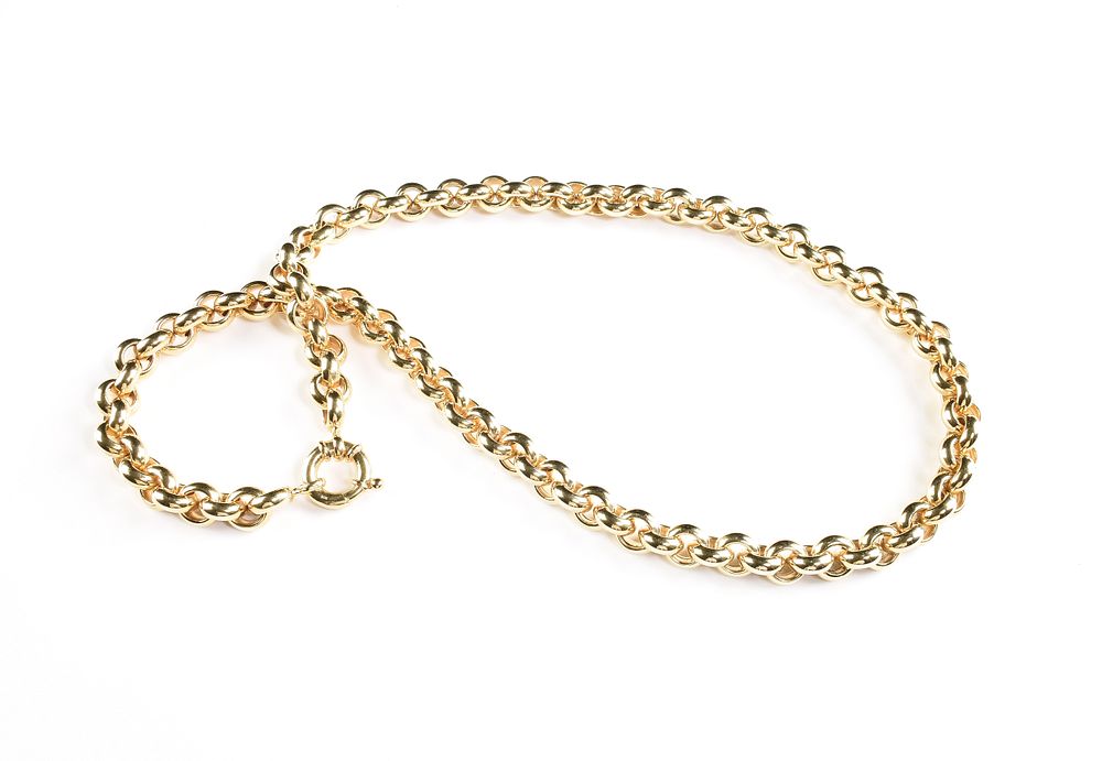 Appraisal: AN ITALIAN K YELLOW GOLD NECKLACE AN ITALIAN K YELLOW