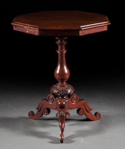 Appraisal: Victorian mahogany side table second half- th century octagonal top