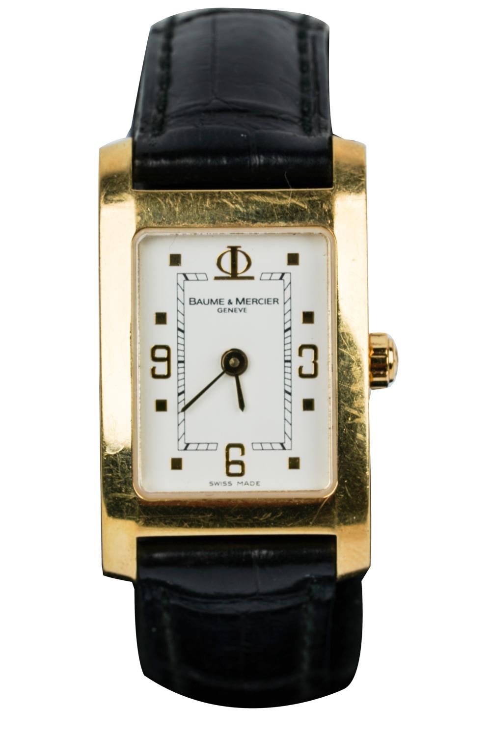 Appraisal: BAUME MERCIER KARAT YELLOW GOLD WATCHthe dial signed 'Baume Mercier