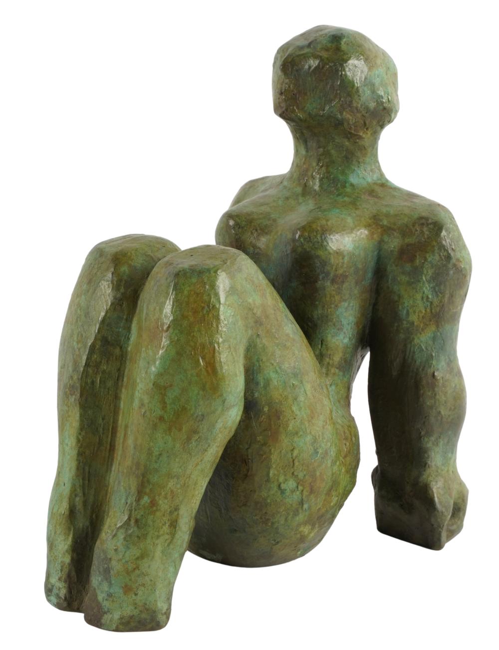 Appraisal: BARBARA BERETICH B RECLINING NUDEpatinated bronze appears unsigned Provenance The