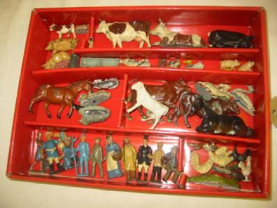 Appraisal: Approximately fifty Britains and other metal farm figures animals and