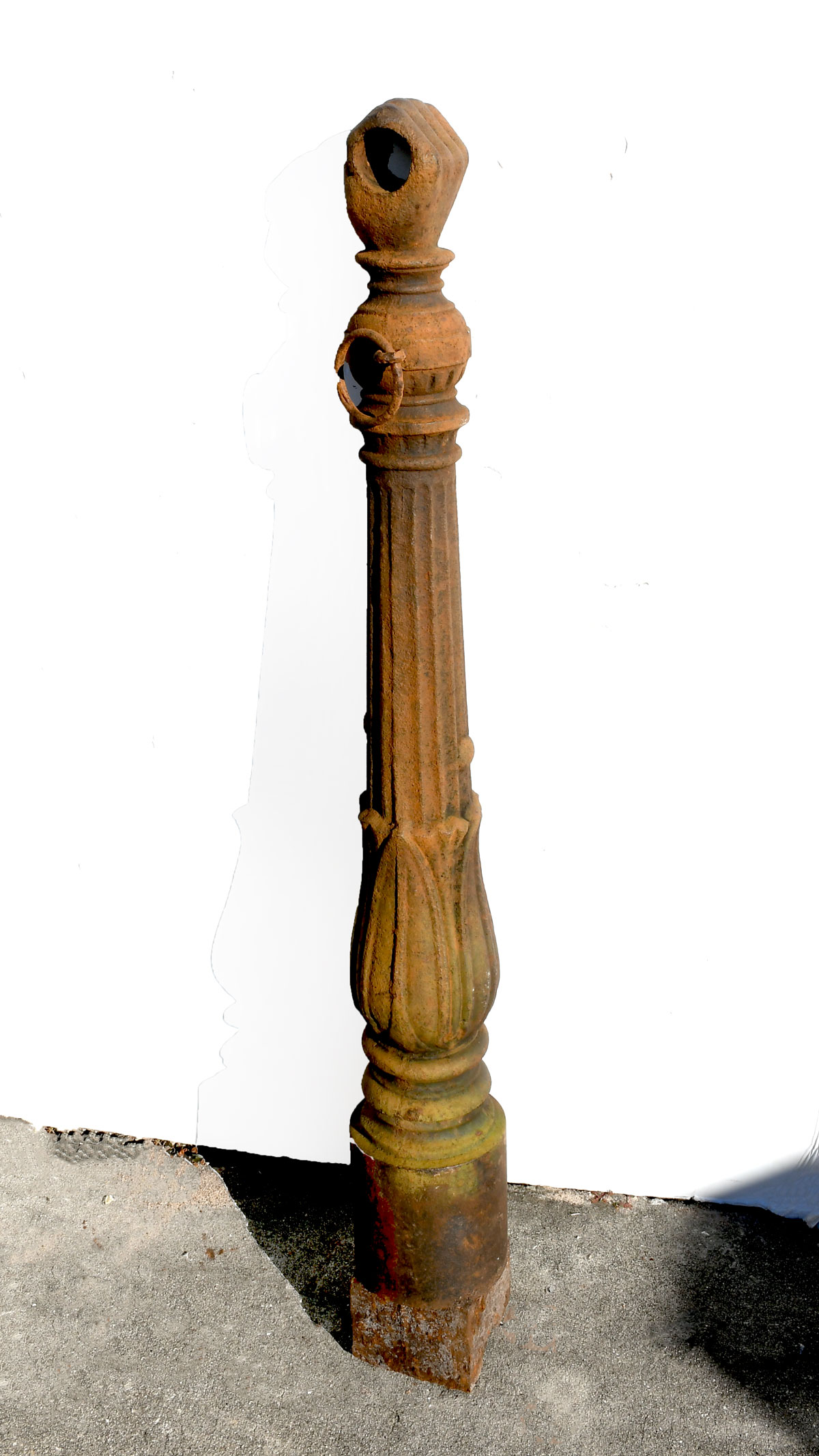 Appraisal: TH C CAST IRON CLENCHED HAND HITCHING POST Approx ''