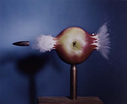 Appraisal: EDGERTON HAROLD - Bullet through Apple Dye-transfer print x inches