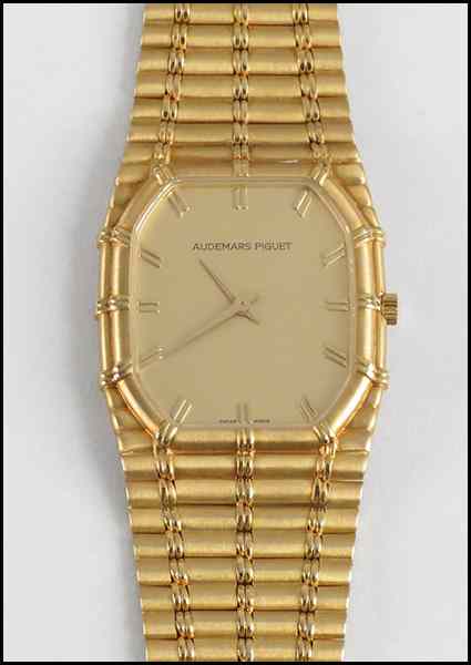 Appraisal: AUDEMARS PIGUET KARAT YELLOW GOLD BAMBOO WATCH Reverse is stamped