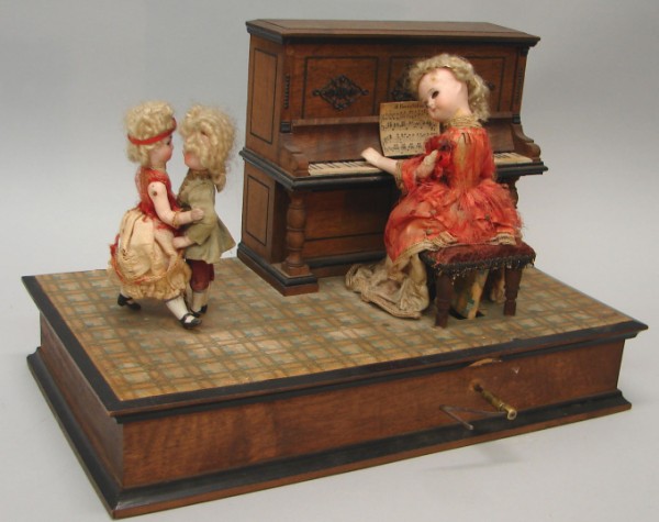 Appraisal: Concert theme automation features doll seated at piano and two