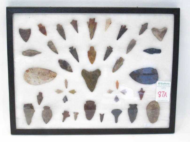 Appraisal: COLLECTION OF NORTHWEST NATIVE AMERICAN MULE EAR KNIVES AND ARROWHEADS