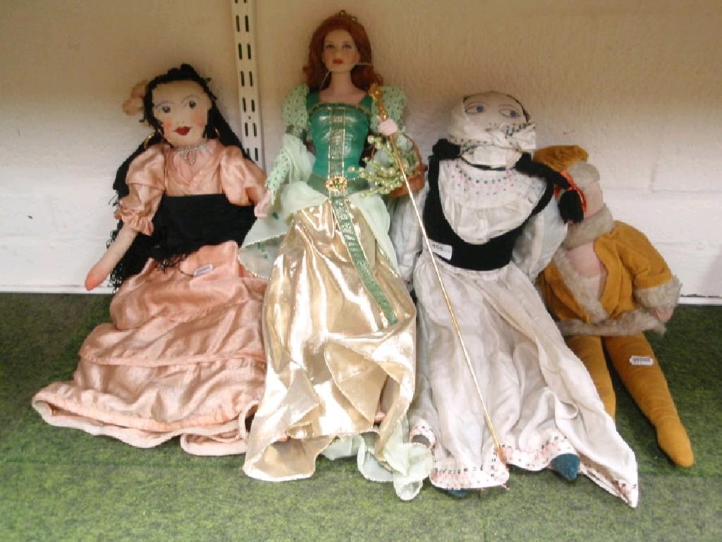 Appraisal: Two rag dolls a Chad Valley rag doll and a