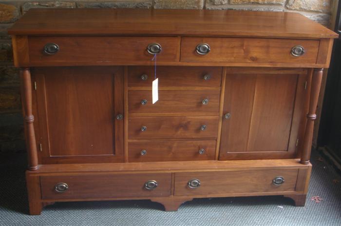 Appraisal: Walnut colonial revival sideboard w h Estimate -