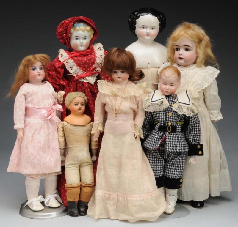 Appraisal: Lot of Assorted Dolls Description Bisque socket head character boy