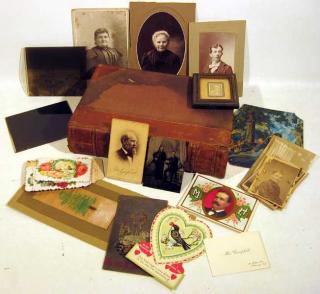 Appraisal: V Pcs Ladies' Repository ANTIQUE ESTATE PHOTOGRAPHS EPHEMERA Tintype NOS