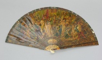 Appraisal: An Exquisite th Century Vernis Martin Ivory Fan This finely