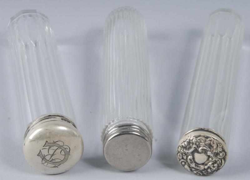 Appraisal: Lot of Glass Victorian Cigar Tubes Description to Two are