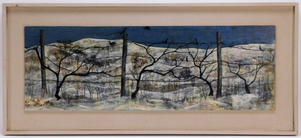 Appraisal: GORDON STEELE MODERNIST WINTER LANDSCAPE PAINTING New York - Titled