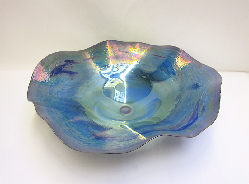 Appraisal: TIM CHILINA ART GLASS BOWL artist signed and dated Diameter