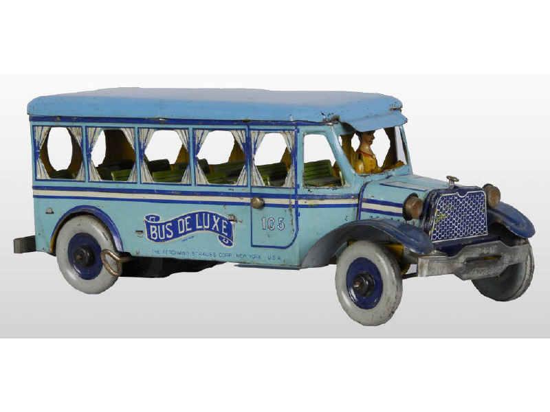 Appraisal: Strauss Tin Wind-Up Deluxe Bus Toy Description Working Includes original