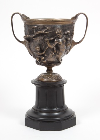 Appraisal: Italian Grand Tour bronze urn late th century modeled after