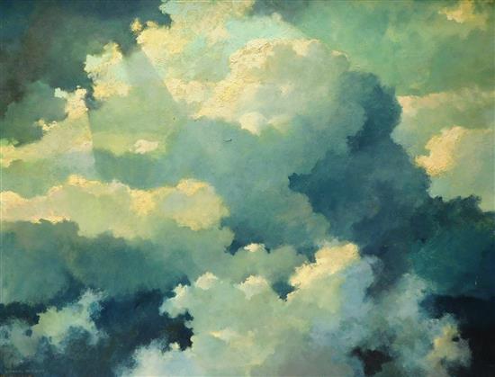 Appraisal: Eric Sloane American - Cathedral of Clouds oil on Masonite